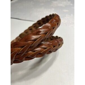 Nautica Brown Woven Braided Belt Sz 36 Turkey 94004